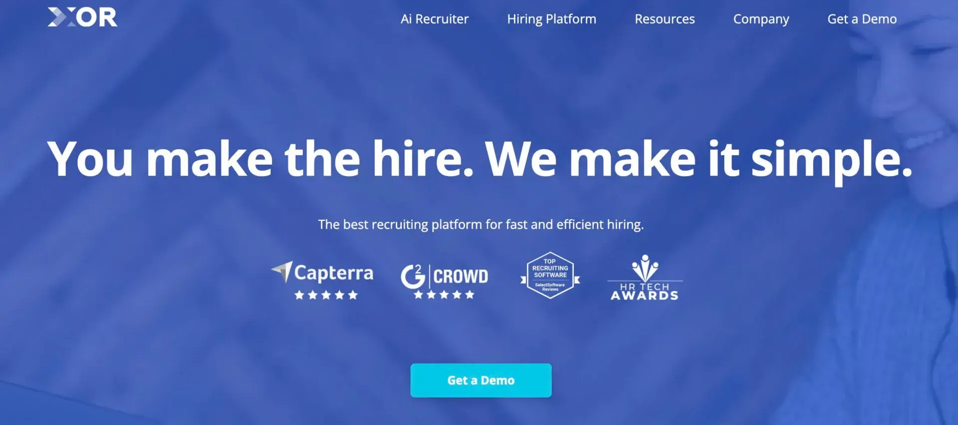 XOR screenshot homepage